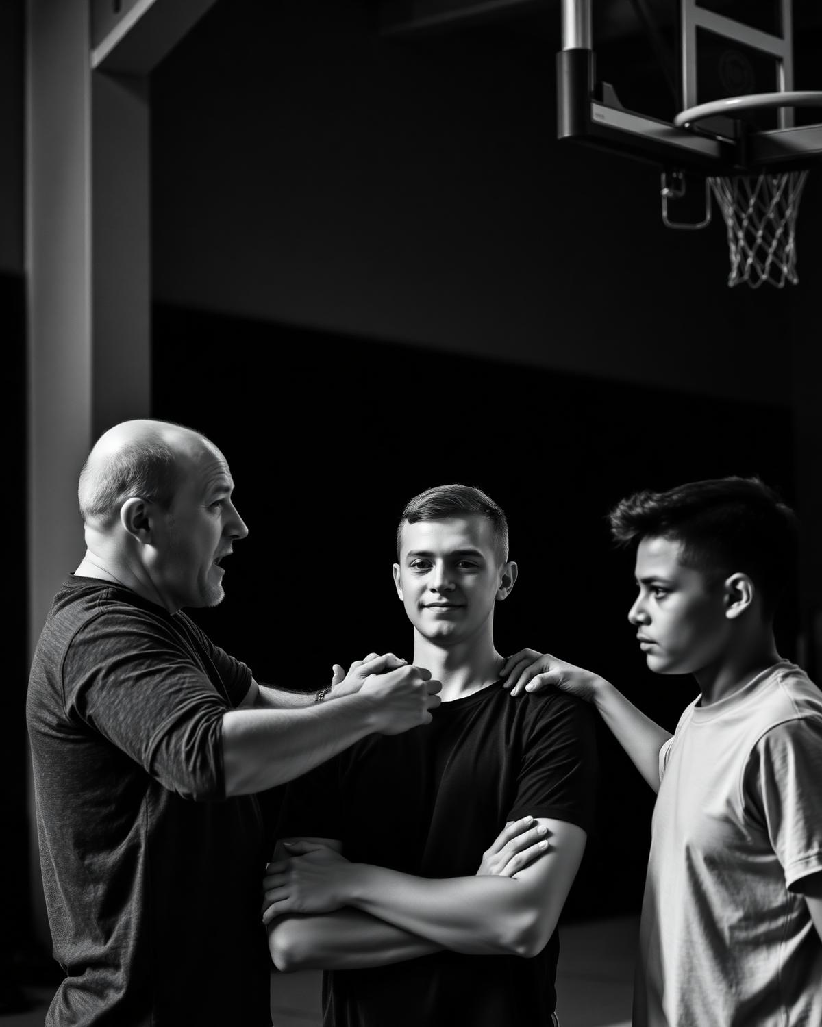 A mentor coaching young players